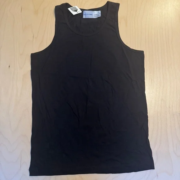 Brand New Men's Comme Des Garçons SHIRT - Black Tank Top - Picture 1 of 4